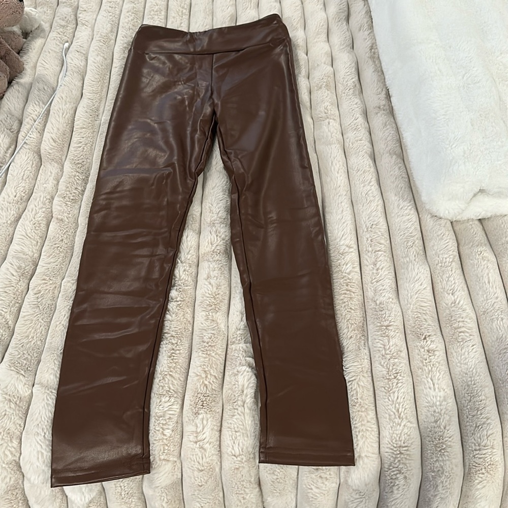 Forever 21 Brown Leather Leggings